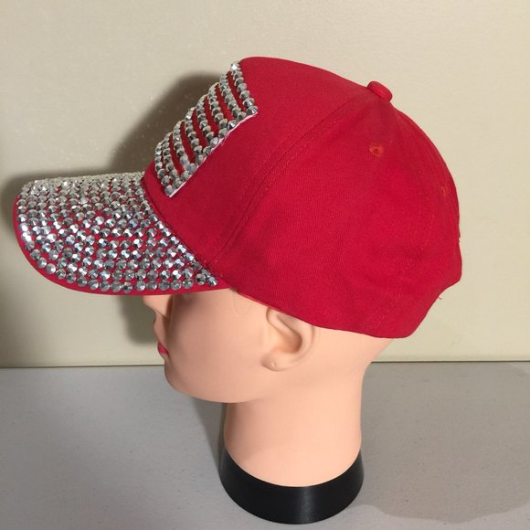 United States of America Flag Bling Fancy Baseball Cap Hat Rhinestones R… - Picture 3 of 10
